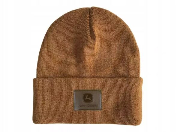 CZAPKA ZIMOWA BRĄZOWA Z LOGO